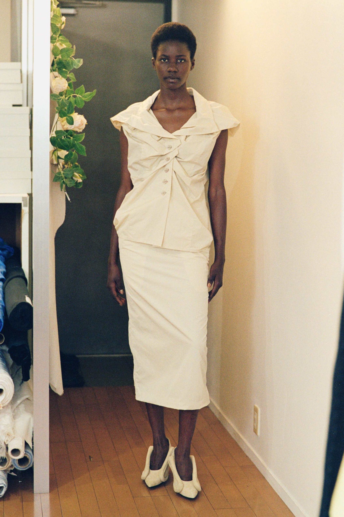 Twisted Slit Skirt