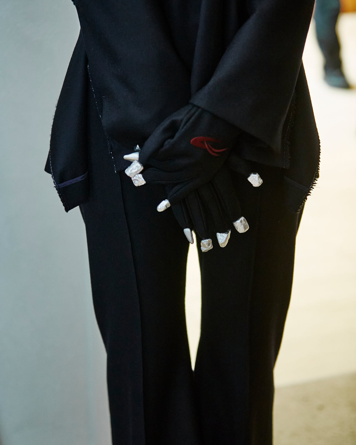 HIDAKA×ssp. Silver Stone Short Gloves