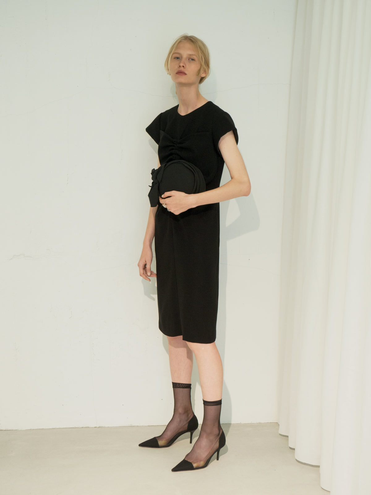 Front Shirring Dress