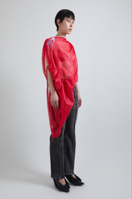 Knapsack Drape Mesh Top