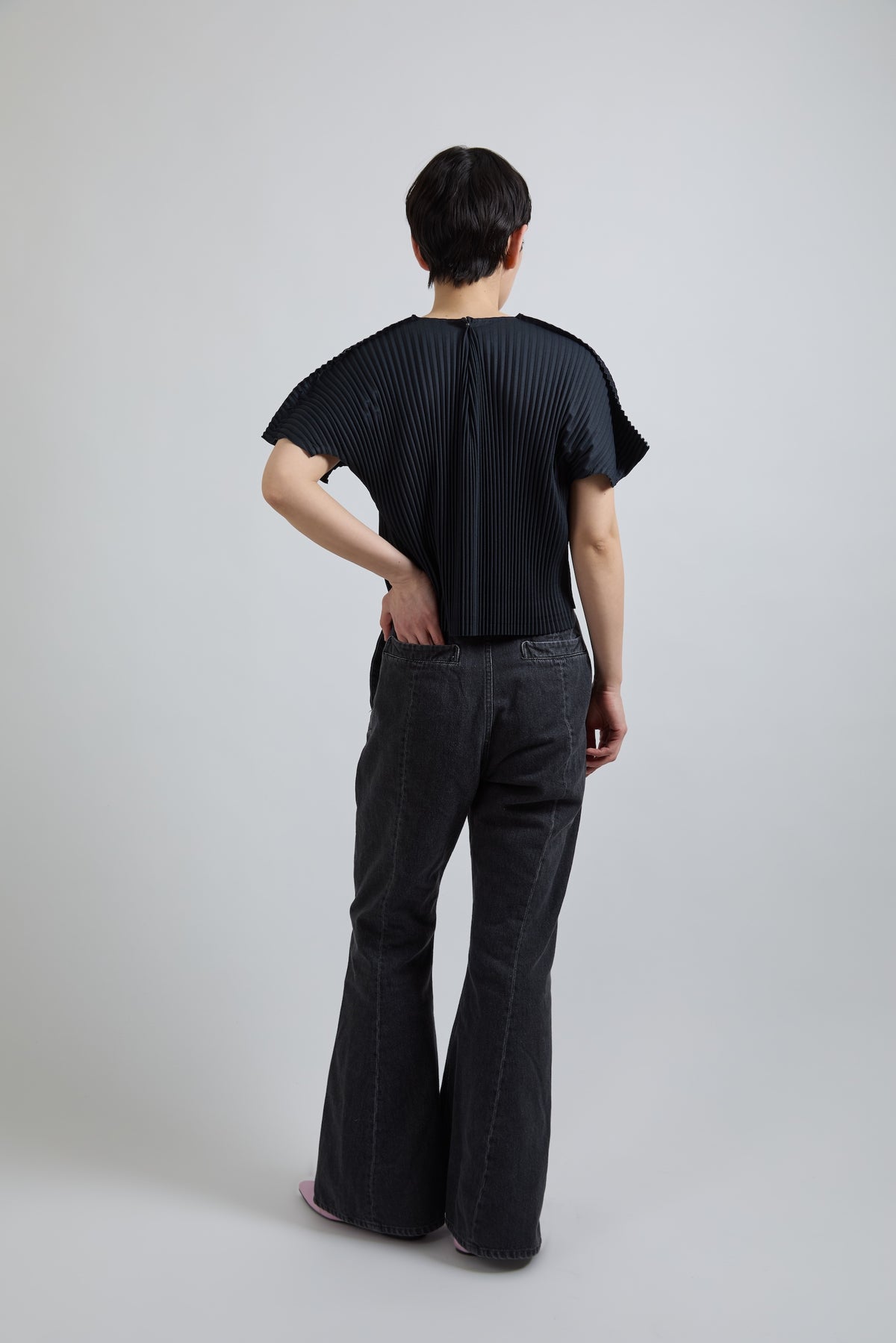 Graphic Pleats T-shirt