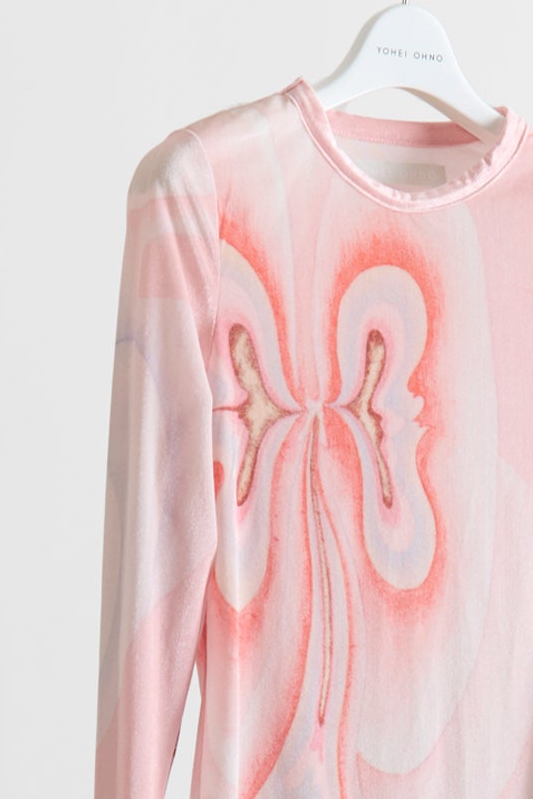 Graphic Mesh "Velour" Top