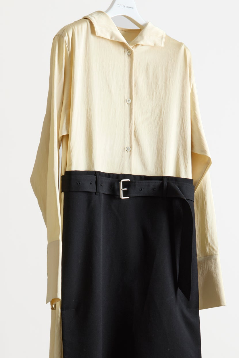 Trompe l'oeil Mantle Dress (Viscose/Wool)