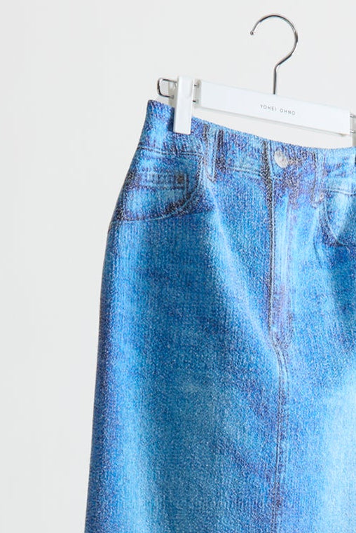 Trompe l'oeil  Denim Skirt