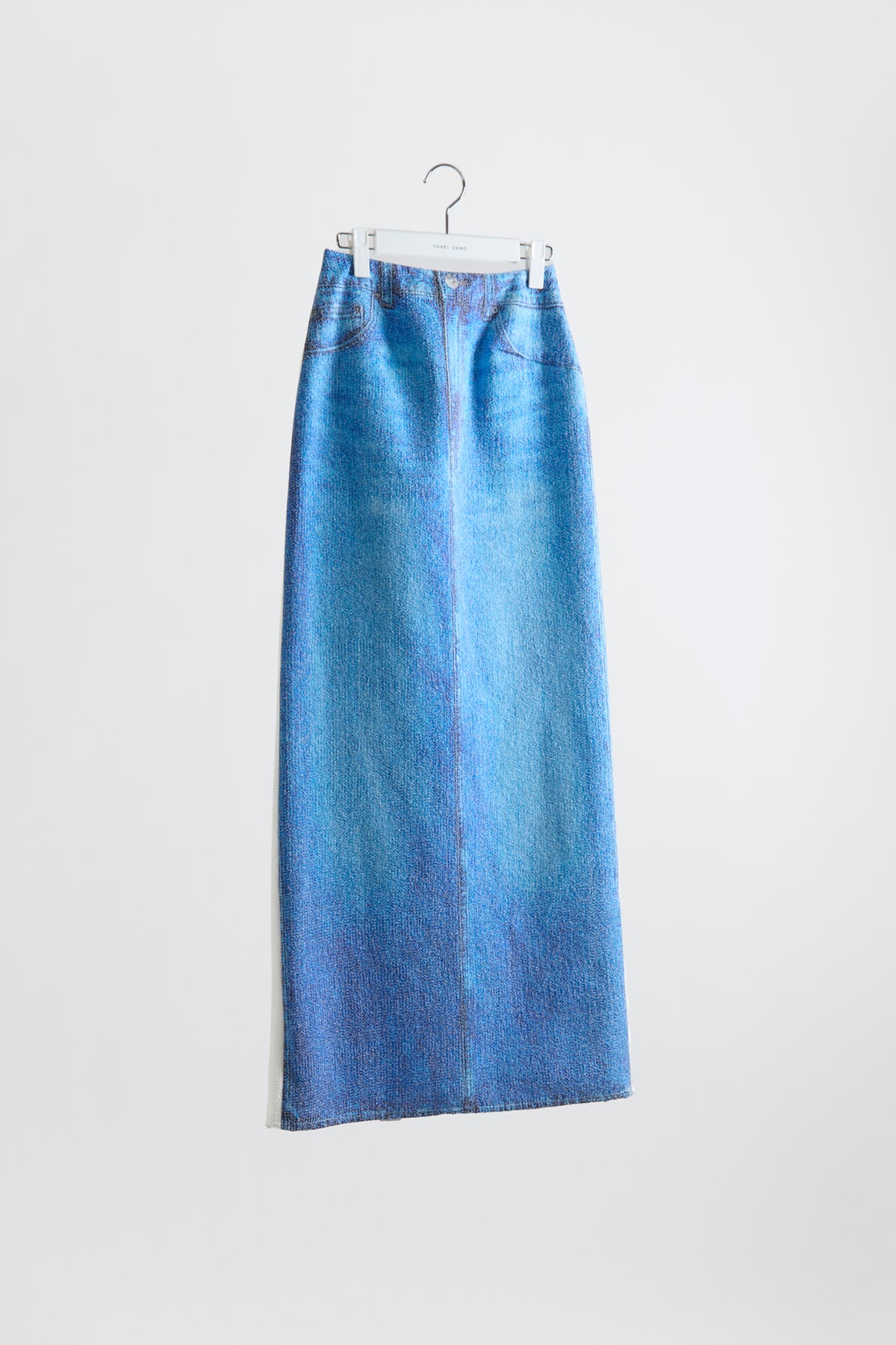 Trompe l'oeil  Denim "Long" Skirt