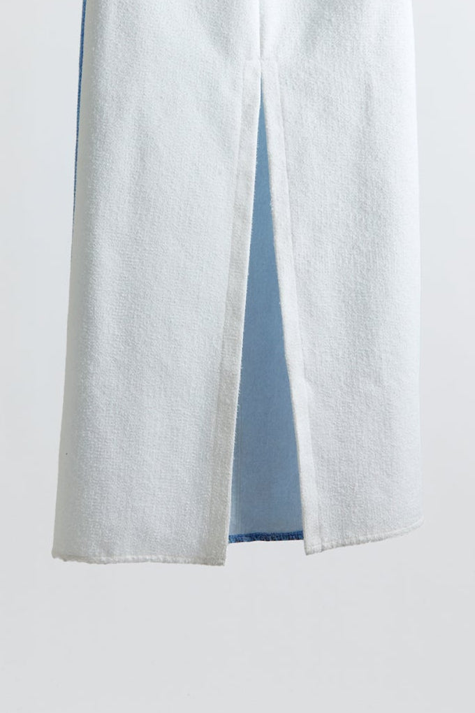 Trompe l'oeil  Denim "Long" Skirt