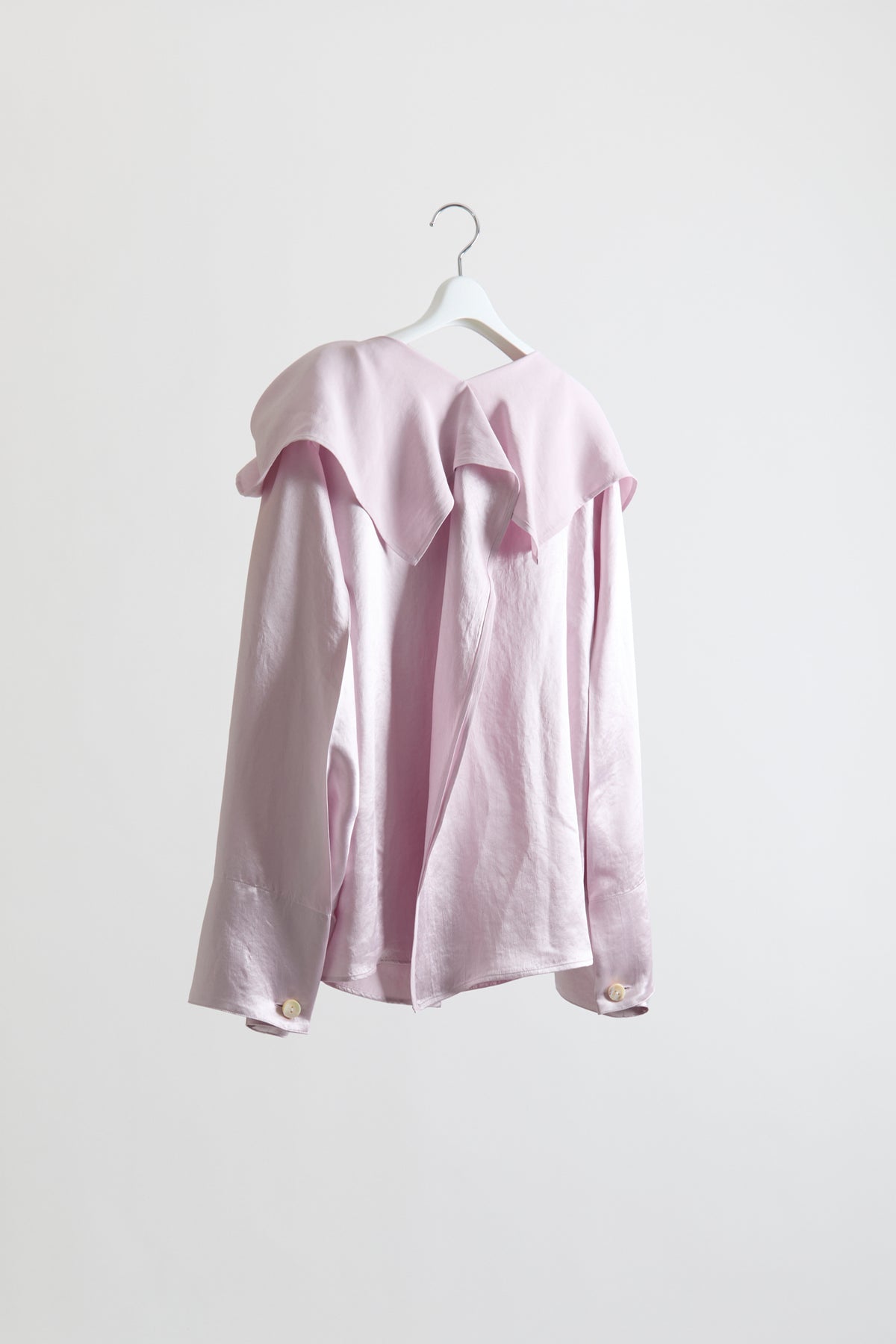 Unfixed Collar Shirt (Satin)