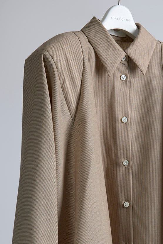 Shoulder Draped Wool Shirt