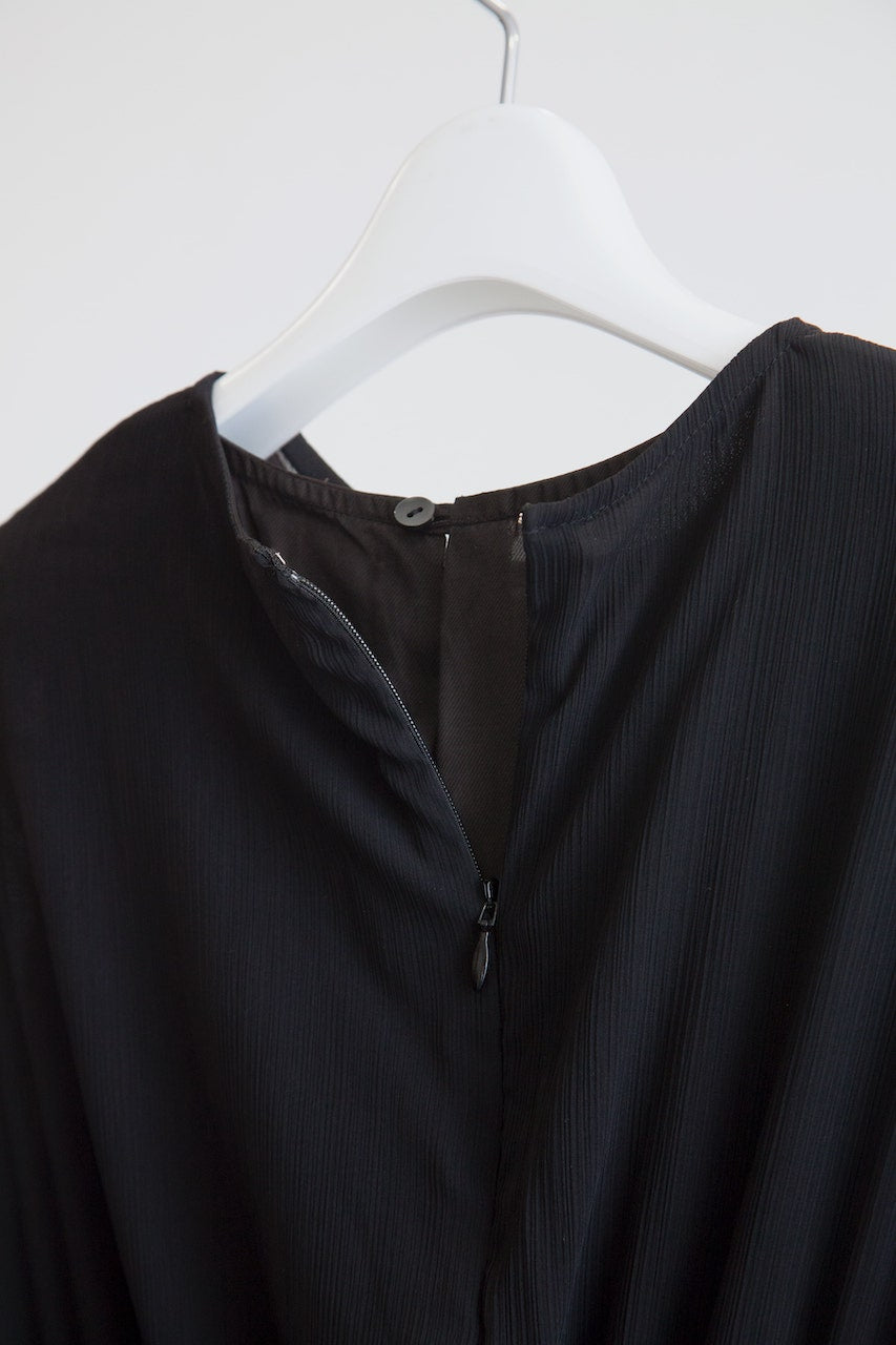 Triple Shirring Mesh Dress